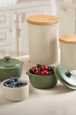 4 panelas pequenas em cerâmica - 13,3 x 10,8 x 5,4 cm - 250 ml