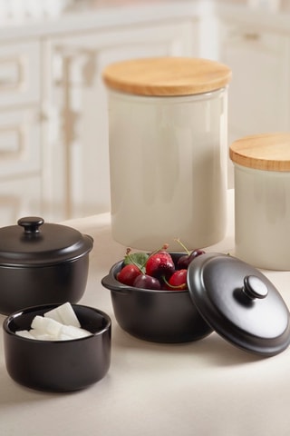 4 ramequins em cerâmica - 9 x 9 x 5 cm