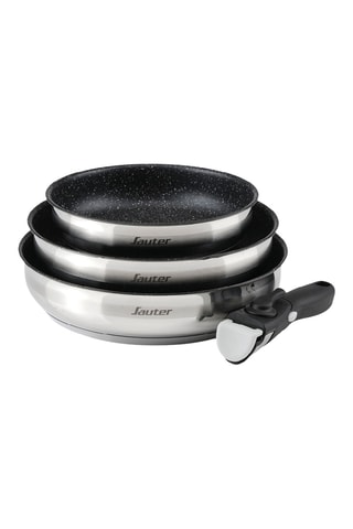 3 frigideiras em aço inoxidável 304