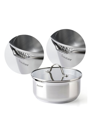 Trem de cozinha em aço inoxidável - 16 peças