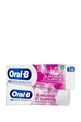 3 x Dentifrice Oral-B 3D White Advanced Luxe - Blancheur et Glamour - 75 ml