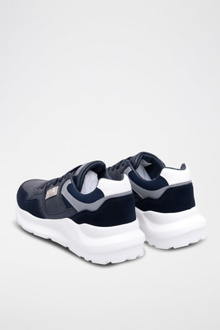 Baskets en nubuck - Bleu et gris