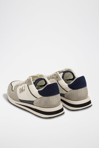 Baskets en nubuck - Taupe et beige