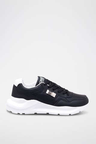 Baskets en nubuck - Noir et blanc