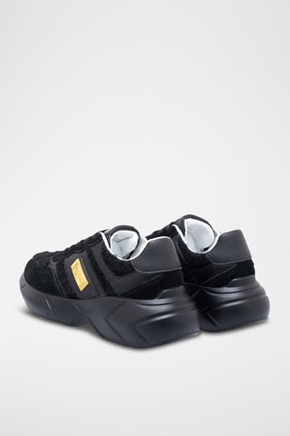 Baskets en nubuck - Noir et doré