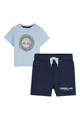 Camiseta y short - Azul claro y azul marino