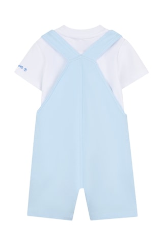 Camiseta y peto - Blanco y azul claro