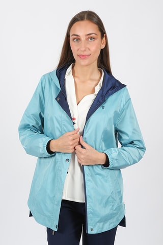 Manteau regular à capuche - Bleu marine