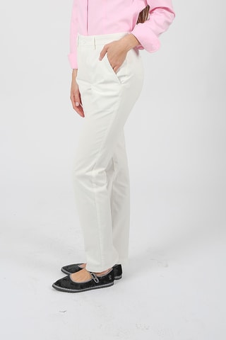 Pantalon regular - Blanc