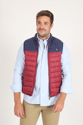 Doudoune regular sans manches - Rouge