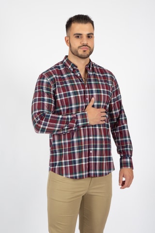 Chemise regular - Rouge