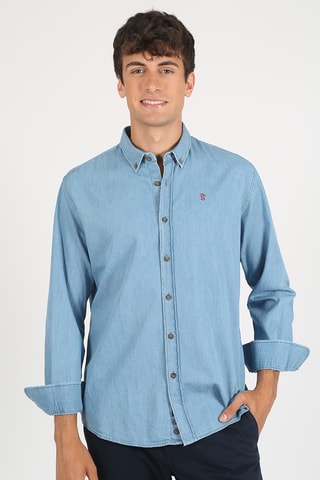 Chemise regular - Bleu