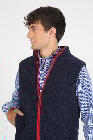 Doudoune regular sans manches - Bleu marine