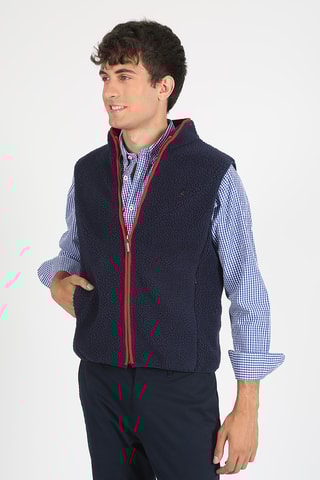 Doudoune regular sans manches - Bleu marine