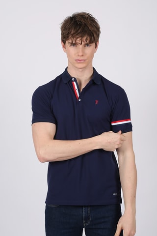 Polo regular - Bleu marine