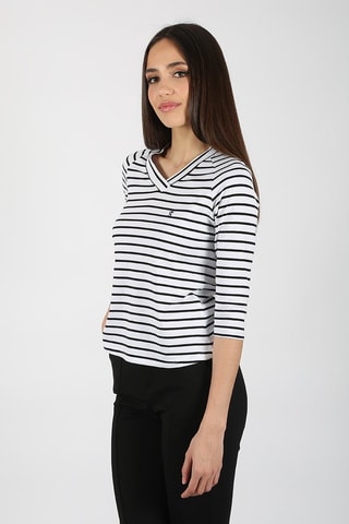 T-shirt - Blanc et bleu