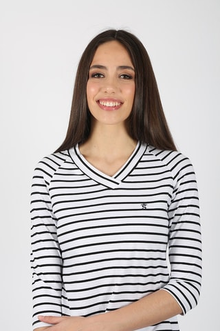 T-shirt - Blanc et bleu