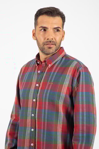 Chemise regular - Rouge