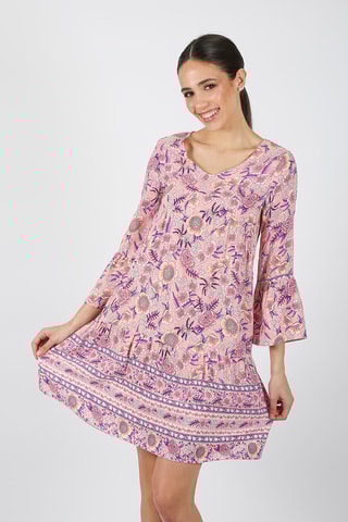 Robe taille basse - Rose