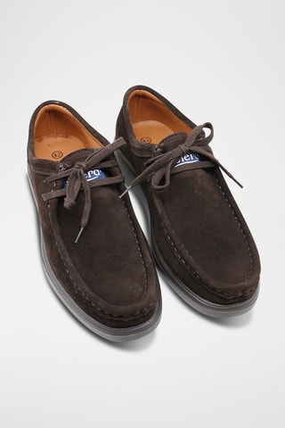 Chaussures bateau en cuir - Marron