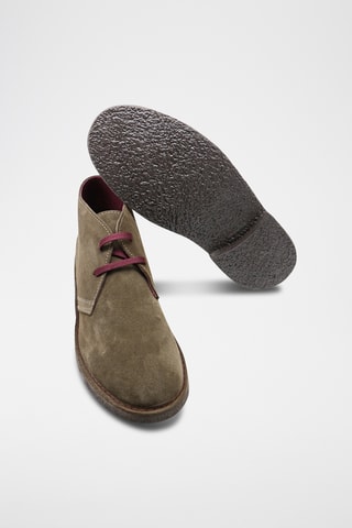 Derbys montants en cuir - Taupe