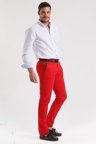 Pantalon chino - Rouge