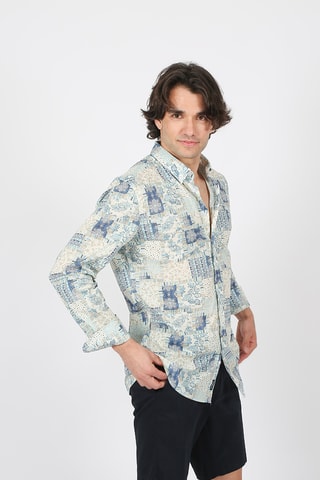 Chemise regular - Bleu