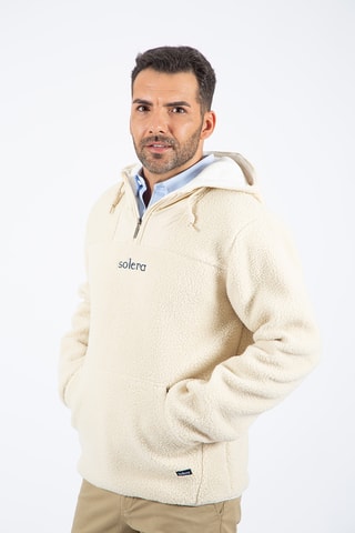 Gilet regular à capuche - Beige