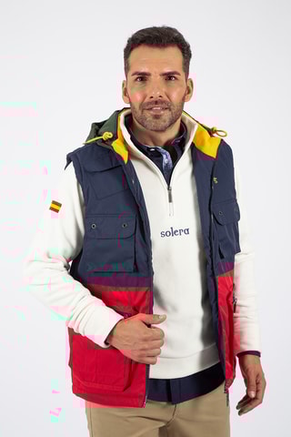 Veste à capuche sans manches - Bleu marine