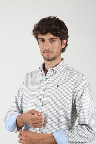 Chemise - Blanc et vert