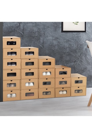 20 boîtes de rangement Craft Naturel