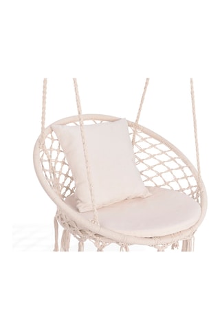 Hamac chaise macramé avec coussin - 60 x 50 x 120 cm
