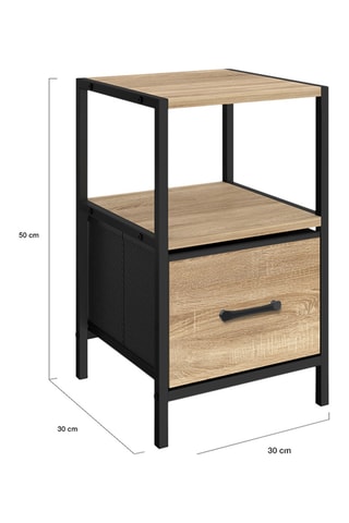 2 tables de chevet 1 tiroir Iris - 30 x 50 x 30 cm