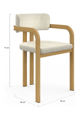 2 chaises Elsa - 46 x 74 x 48 cm