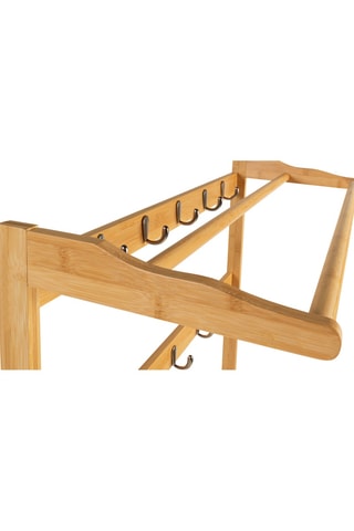 Vestiaire d'entrée en bambou Maya - 70 x 30,5 x 170 cm