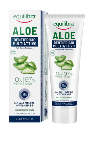 2 x dentifricio multiattivo Equilibra Aloe - 2 x 75 ml