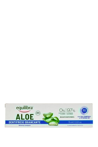 2 x dentifricio sbiancante Equilibra Aloe - 2 x 75 ml