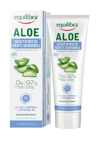 2 x dentifricio denti sensibili Equilibra Aloe - 2 x 75 ml
