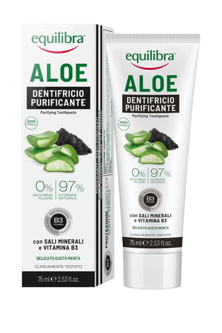 2 x dentifricio purificante Equilibra Carbone attivo - 2 x 75 ml