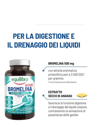 Equilibra Bromelina Active - 60 compresse