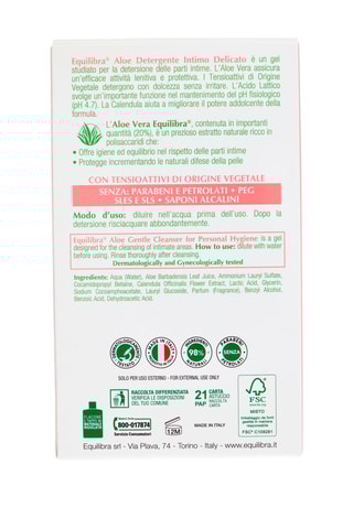 2 x aloe detergente intimo delicato Equilibra - 2 x 200 ml
