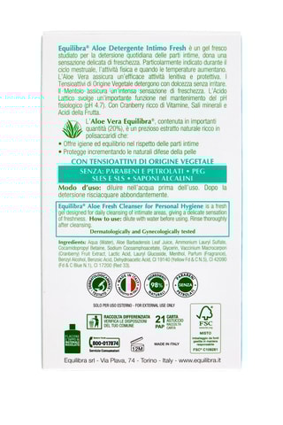 2 x Aloe Detergente Intimo Fresh Equilibra - 2 x 200 ml