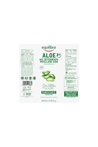 2 x gel detergente micellare viso Equilibra Aloe - 2 x 200 ml