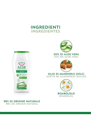 2 x latte detergente Equilibra Aloe - 2 x 200 ml
