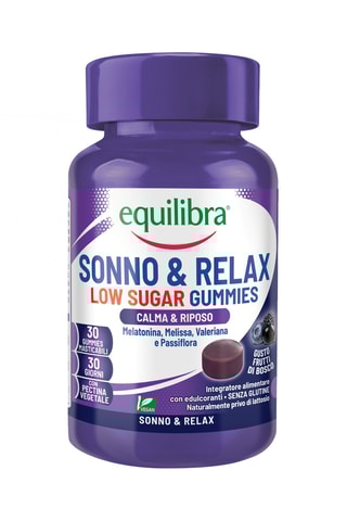 Compresse Sonno & Relax Low Sugar Equilibra - Frutti rossi - 30 compresse