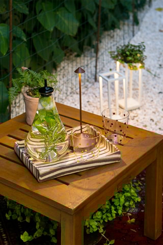 Candeeiro de mesa LED Pina - Castanho -­ 2,2 W