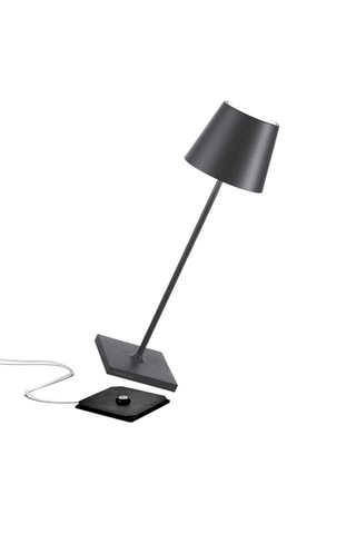 Candeeiro de mesa LED Poldina - Cinzento-escuro - 2,2 W