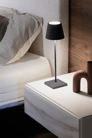 Candeeiro de mesa LED Poldina - Cinzento-escuro - 2,2 W