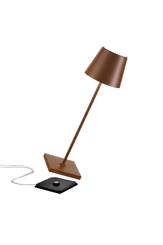 Candeeiro de mesa LED Poldina - Castanho -­ 2,2 W