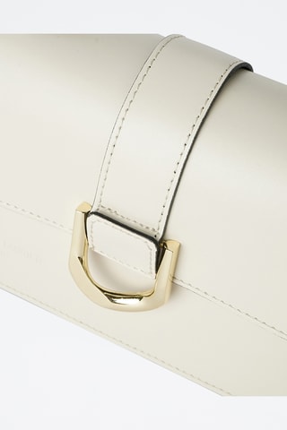 Mala a tiracolo de couro Katya - Branco